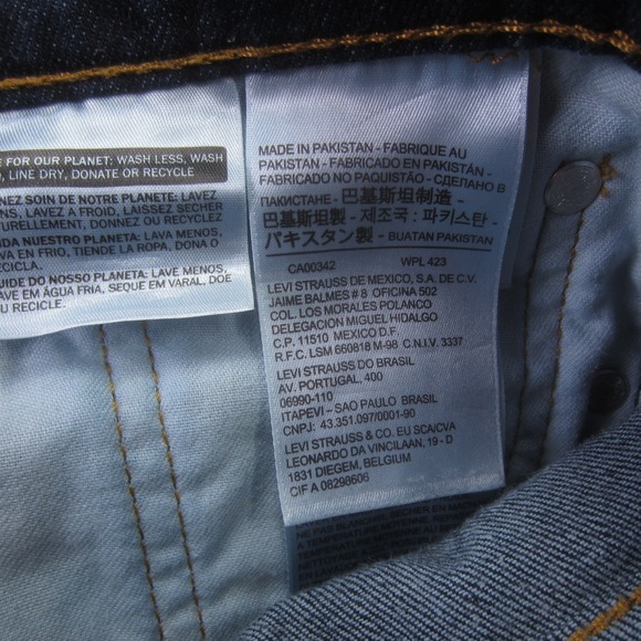 Levis 541 Jeans Mens 31x34 Blue Athletic Taper Fit Stretch Dark Wash Denim - Picture 14 of 16